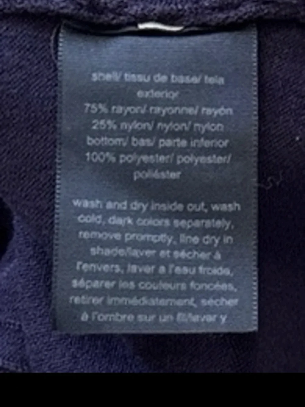Tommy Hilfiger SZ.M Dark Navy Sleeveless Light Weight Knit Top White Hemline NWT - Picture 6 of 9